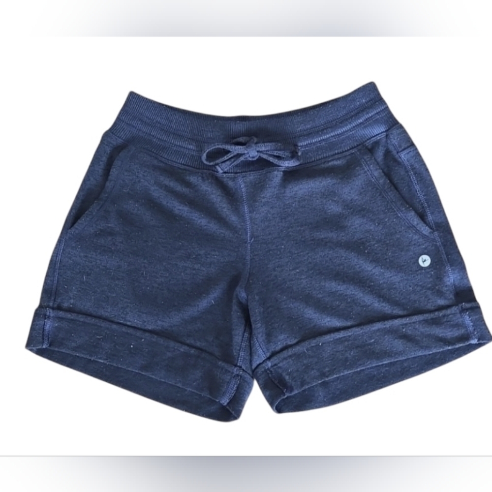 90 Degree Gray Drawstring Workout Shorts Cuff hem Activewear Exercise, XS